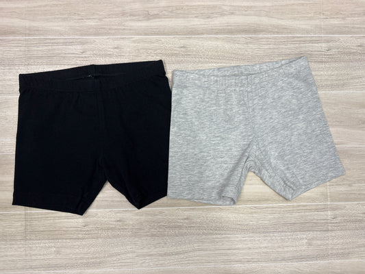 4T Biker Short 2 Pack Black/Grey