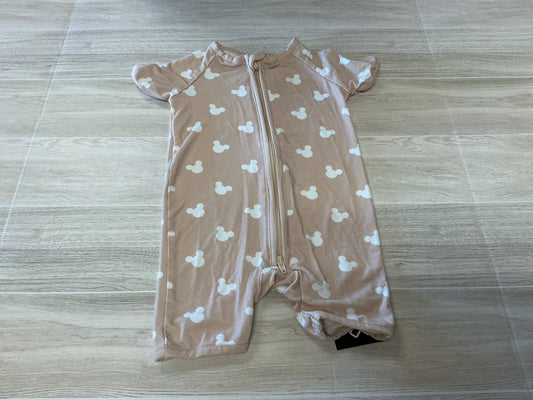 3-6m Little One Shop Beige Mickey Shortie Romper