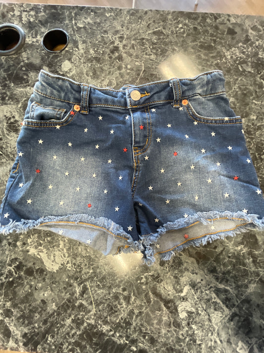 10/12 RWB Star Stitched Denim Shorts