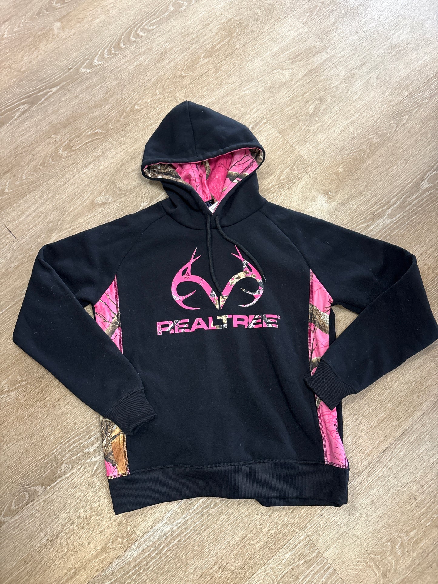 Womens Small Real Tree BlackHot Pink Camo Graphic Hoodie