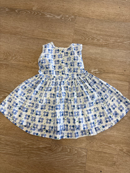 2T Vintage Handmade Blue Flower Tank Dress