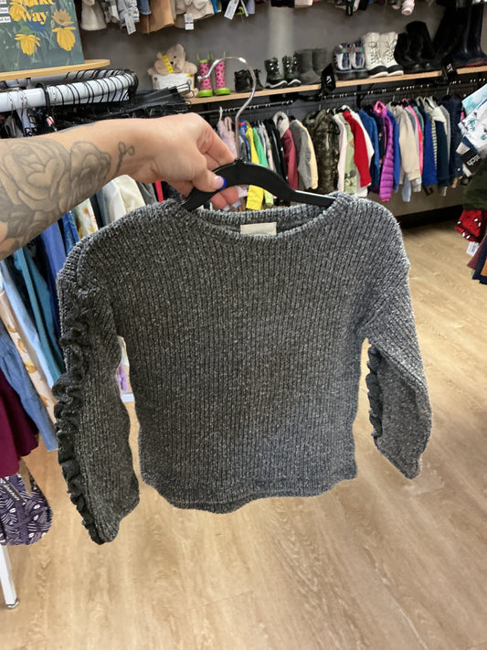 6 Heathered Gray Knit Sweater