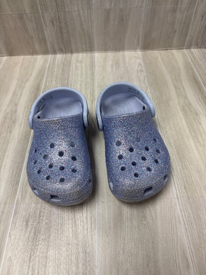 8c Light Purple Glitter Crocs