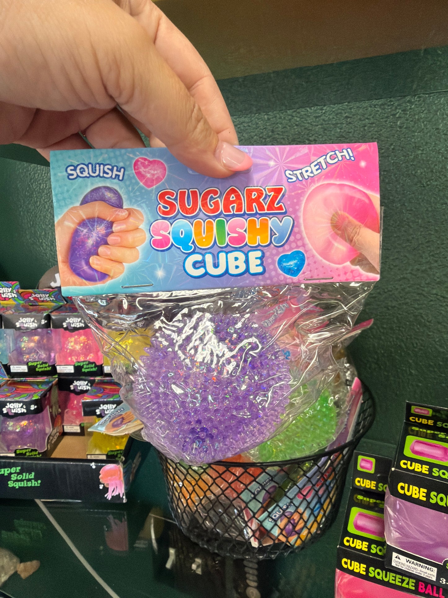 Squishy - Spikey Ball - Purple Glitter