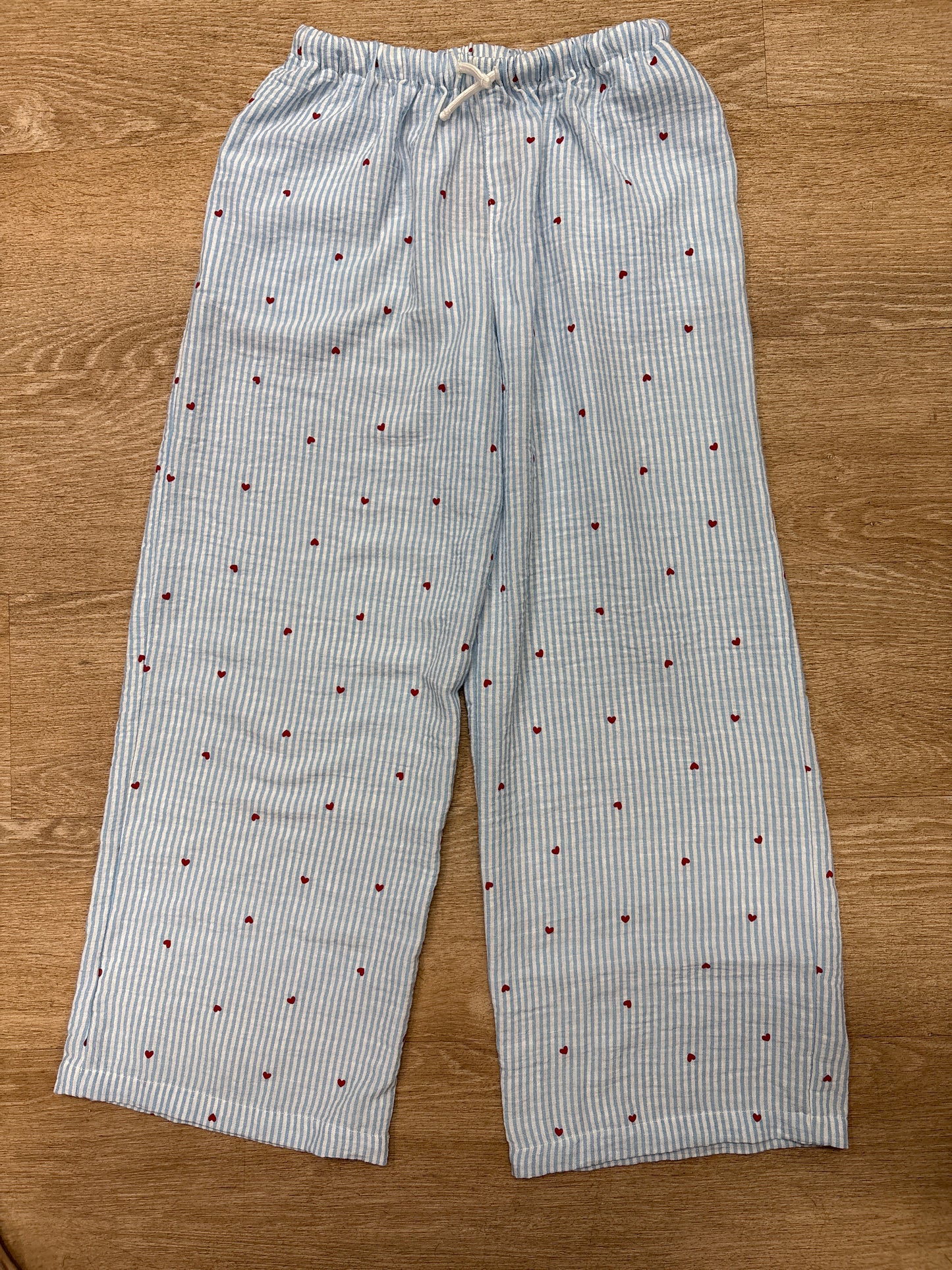 10/12 Blue/White Striped Pant w/ Hearts
