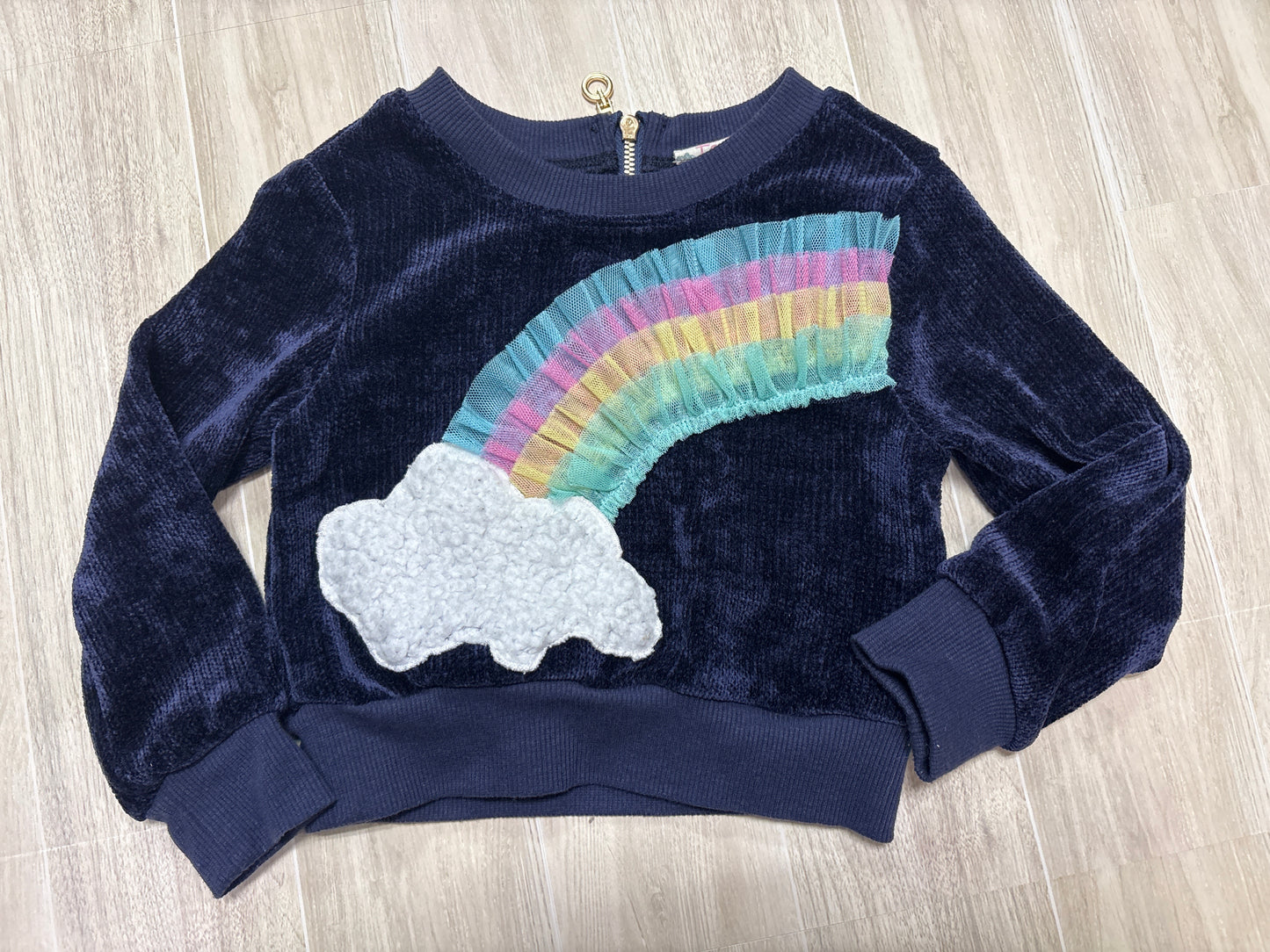 2T Navy Rainbow Sweater