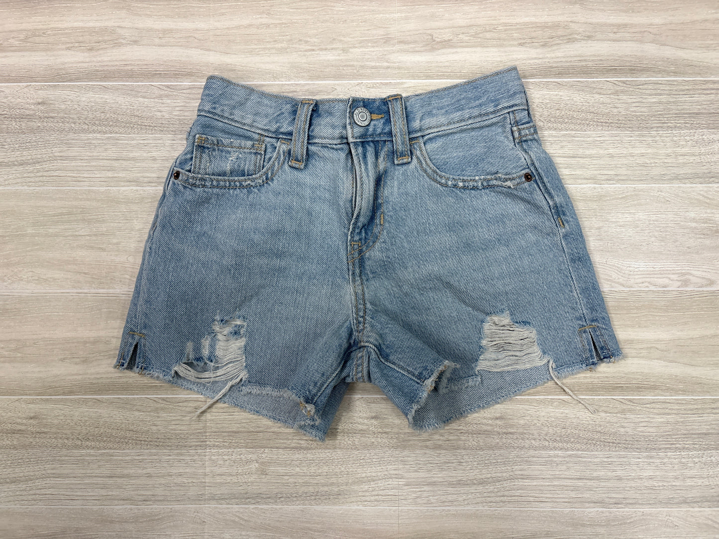 Size 8 Light Wash Denim Shorts