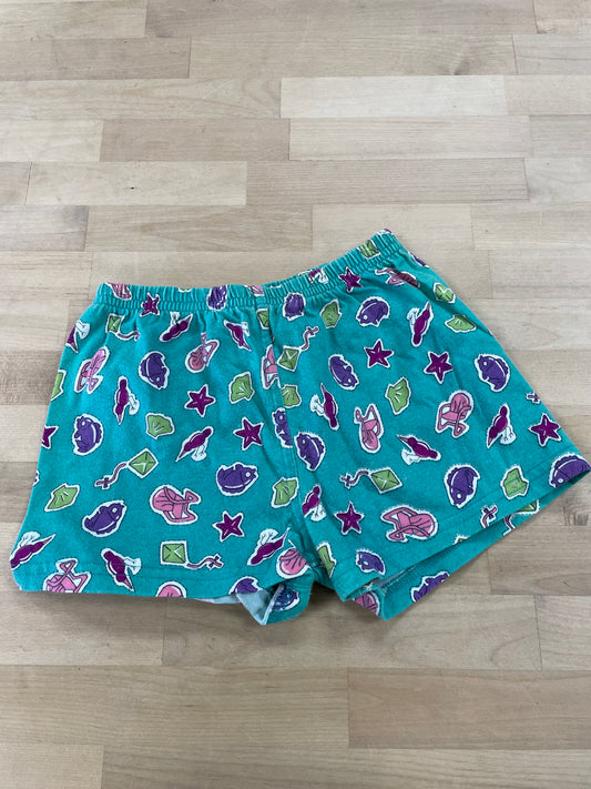 2T Vintage Teal Beachy Shorts