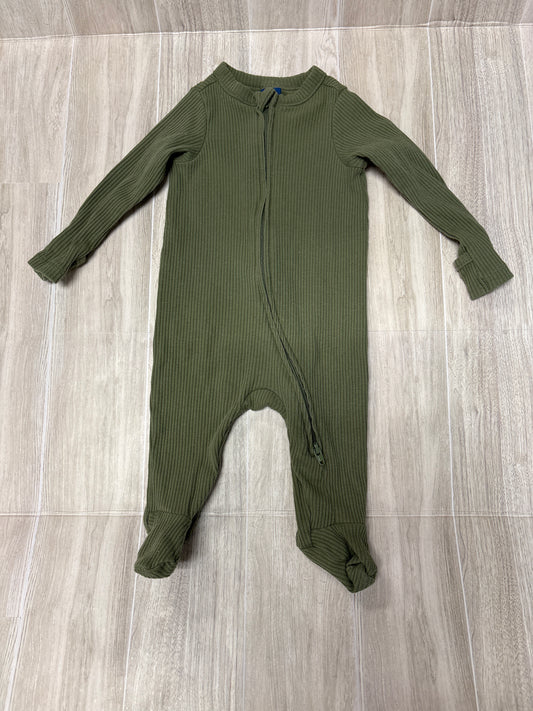 0-3m Olive Ribbed Pajama