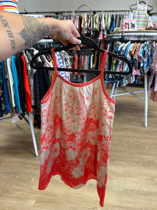 NWT 6/7 Gap Coral Floral Tank Dress
