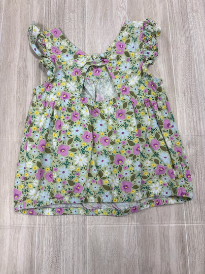 6/7 Green Floral Tank