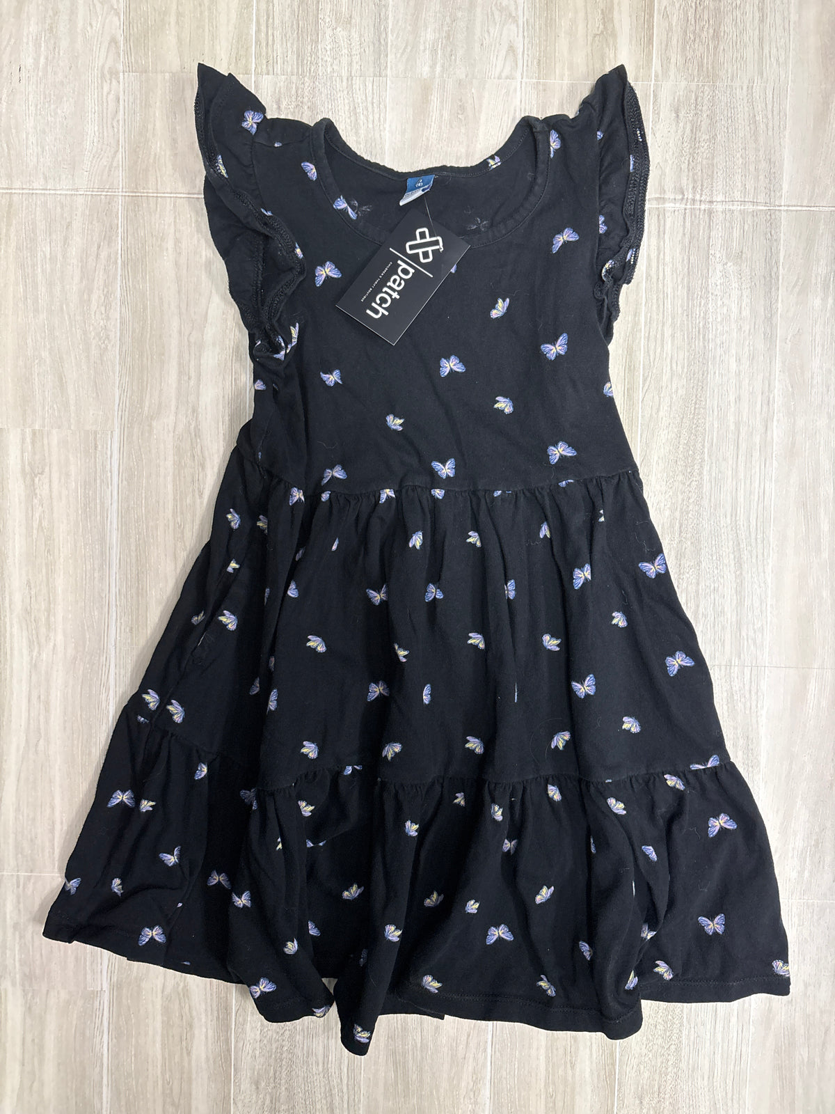 8 Black Floral Layered Dress