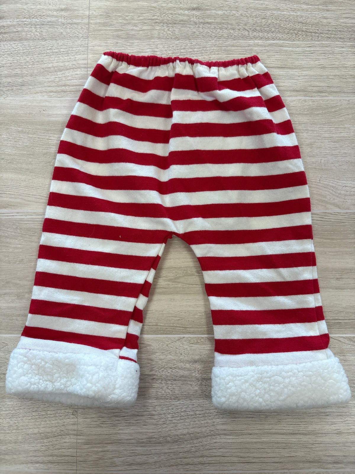 Newborn Red/White Fur Legging
