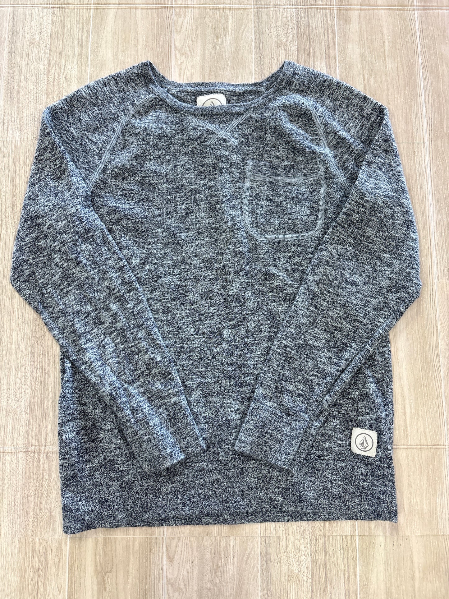 6 Volcom Heathered Blue Pocket Long Sleeve