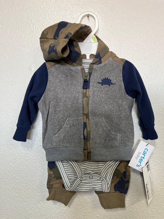 NWT 3m Dino/Camo Cozy Set