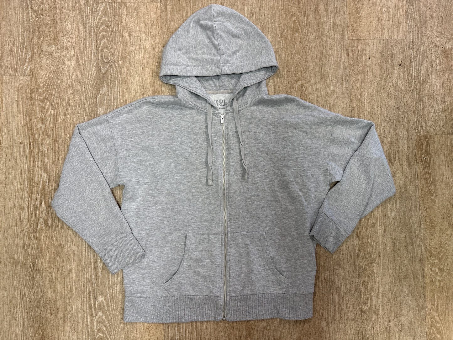 Womens XL Light Grey Zip Up Hoodie