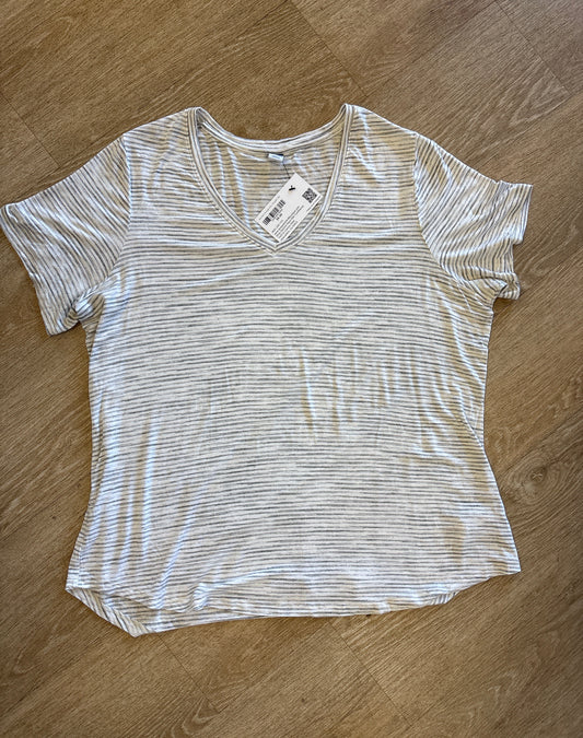 Womens XLarge Grey Striped Tee