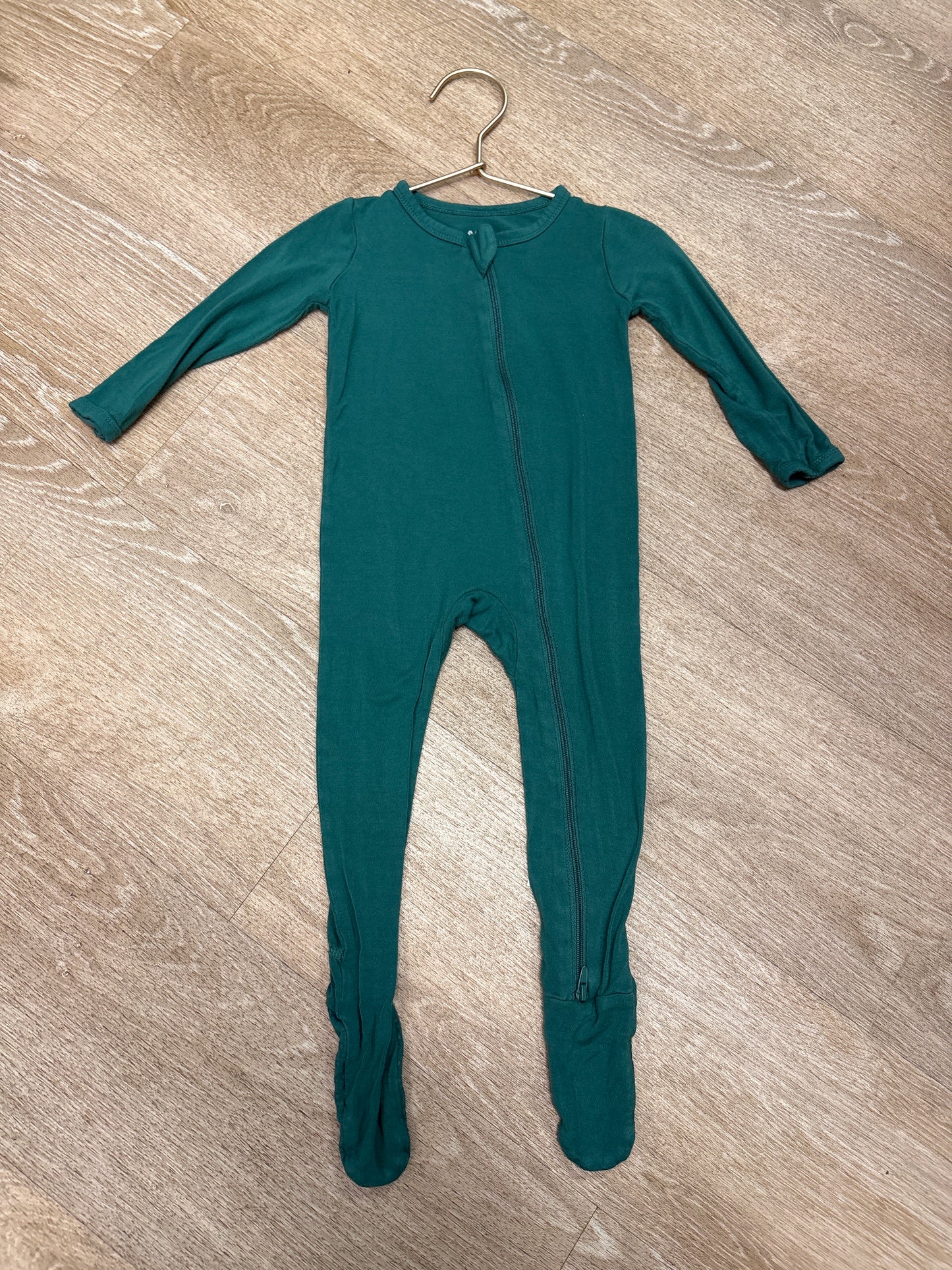 12-18m Kyte Forest Green Footed Pajama