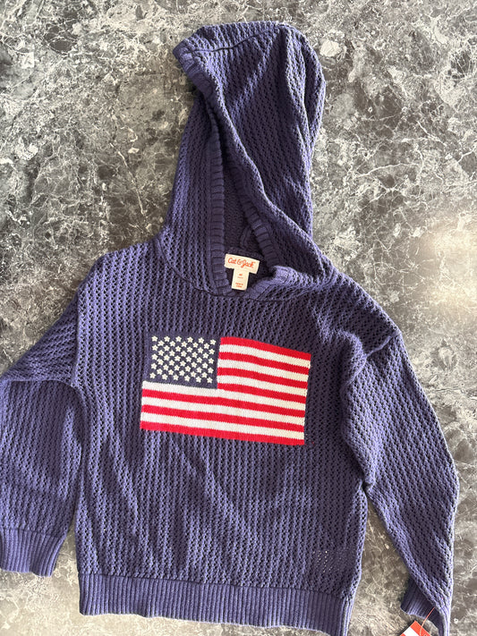 NWT 4T Knit Flag Hoodie