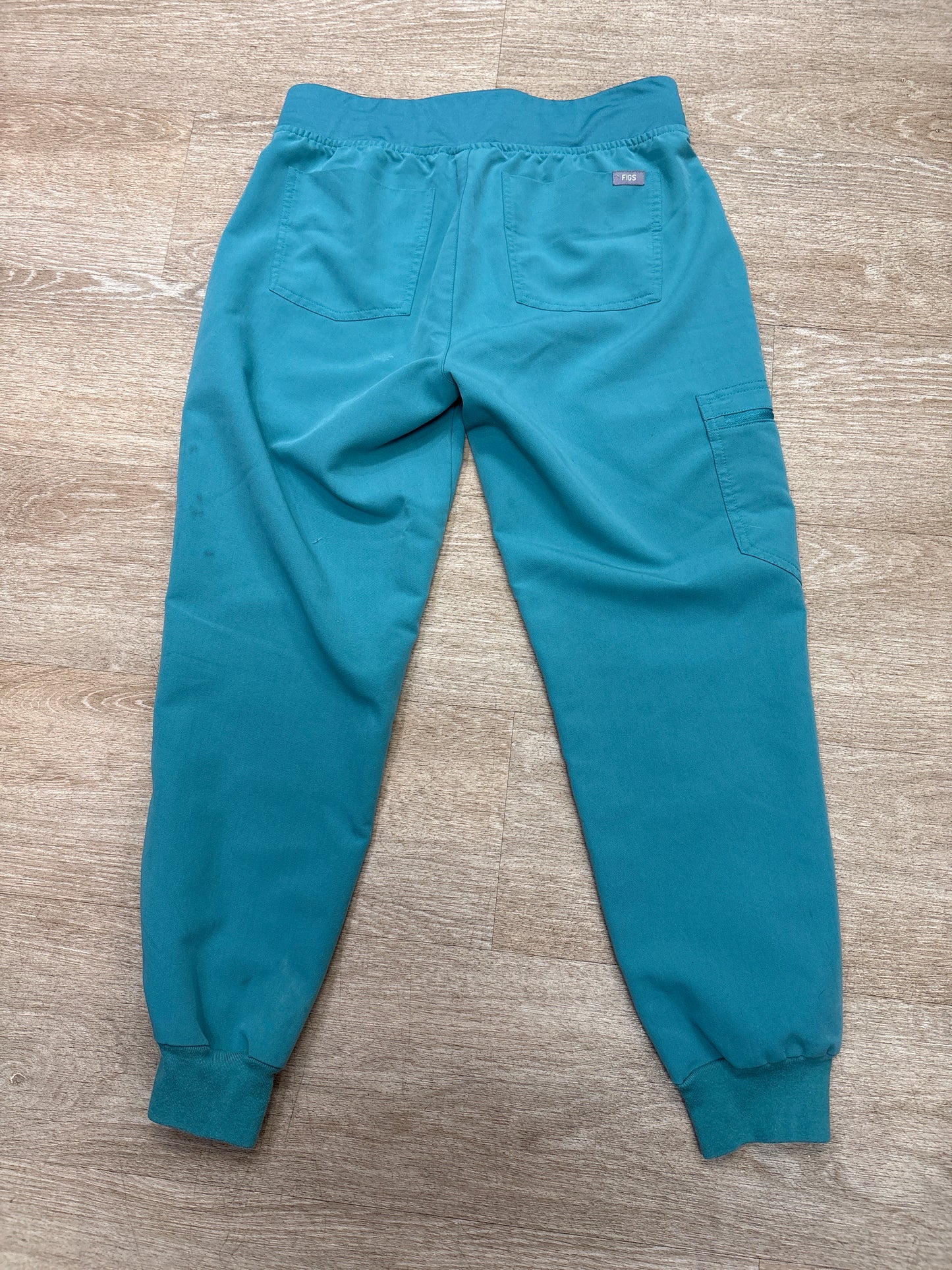 Womens Small FIGS Scrub - Aqua Pants - Blemish
