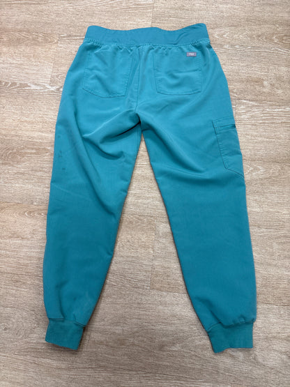 Womens Small FIGS Scrub - Aqua Pants - Blemish