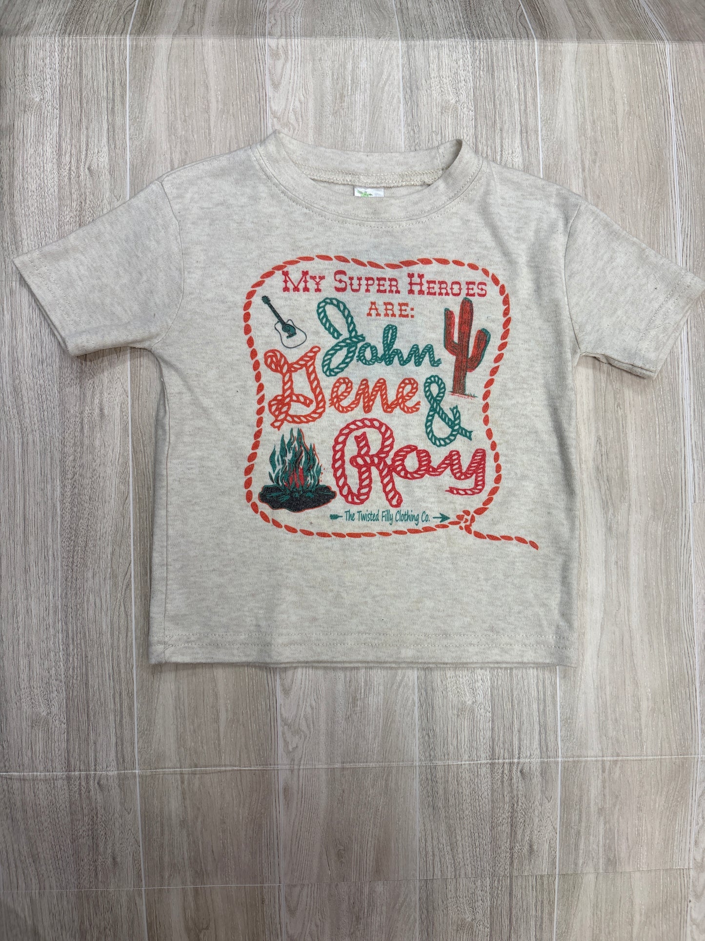 2T Cream John Gene & Roy Graphic Tee
