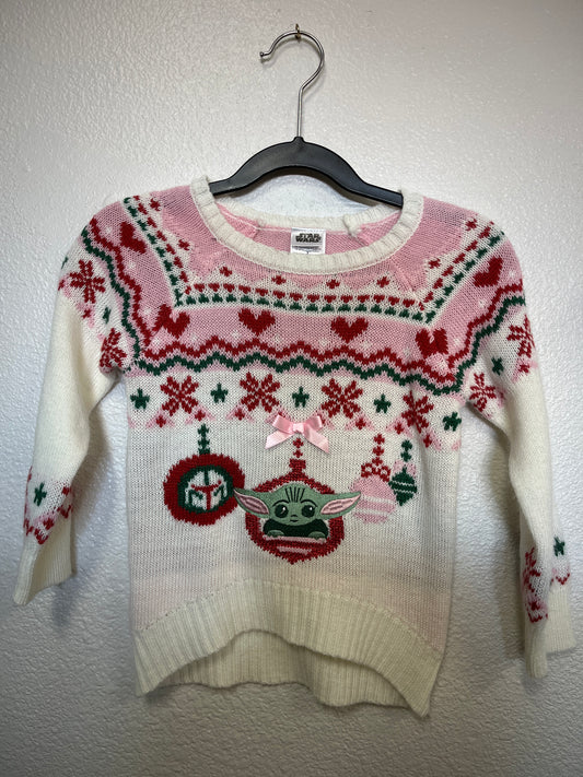 3T Baby Yoda Holiday Sweater