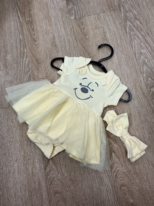 NWOT Newborn WTP Triwl Dress + Bow