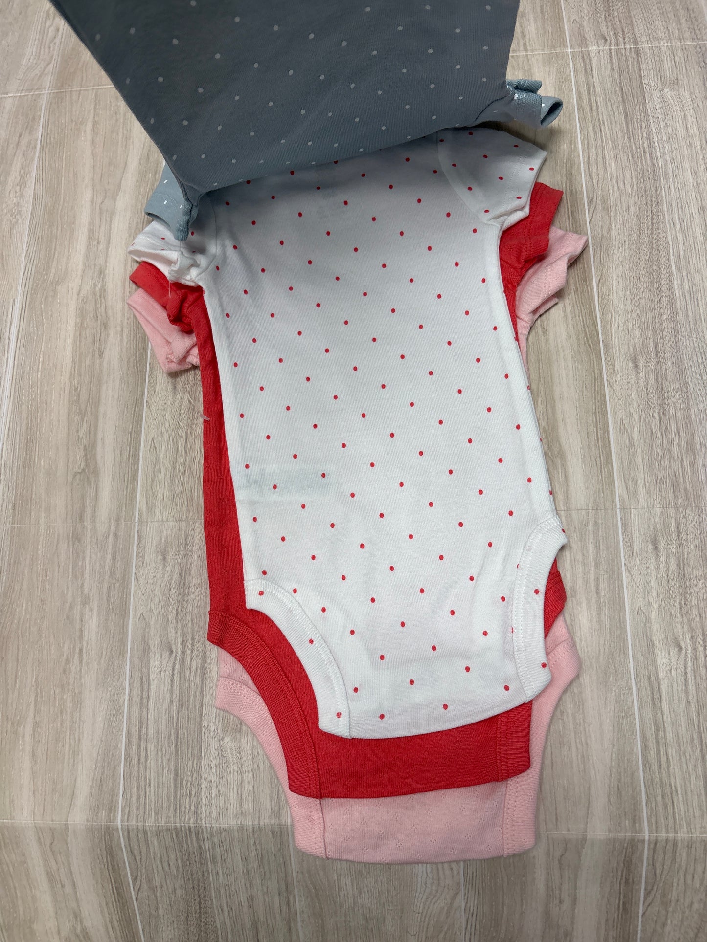 NWT 3m Pink/White/Blue Onesie 4 Pack