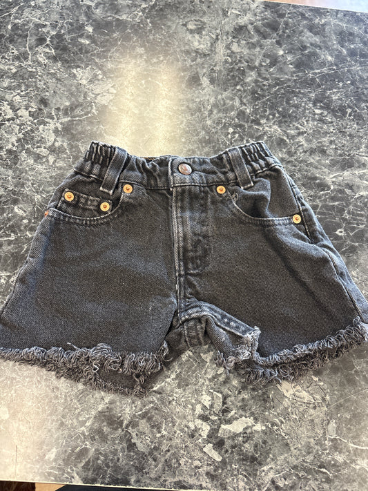 2T Little Levis Orange Tab Vintage Raw Hem Denim Shorts