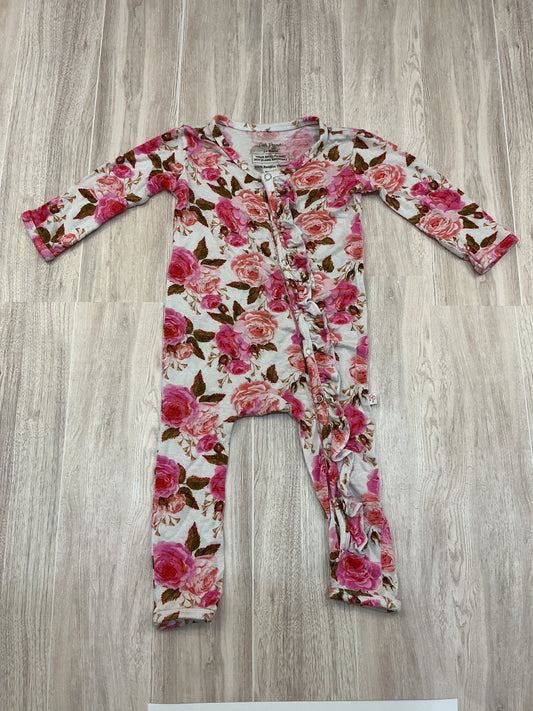3-6m Posh Peanut Rosalie Floral Ruffle Romper