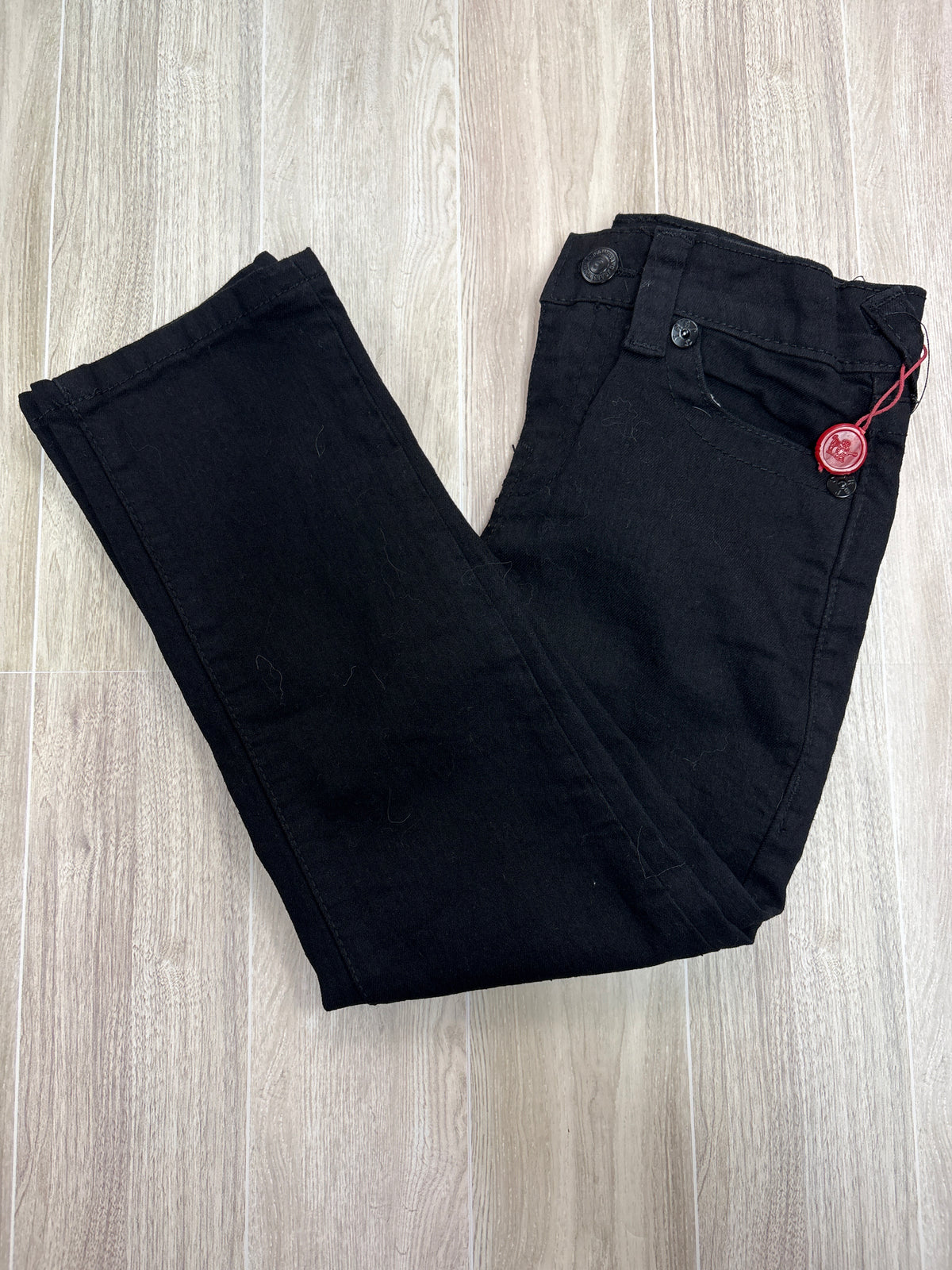 NWOT 5 True Religion Black Relaxed Slim Denim
