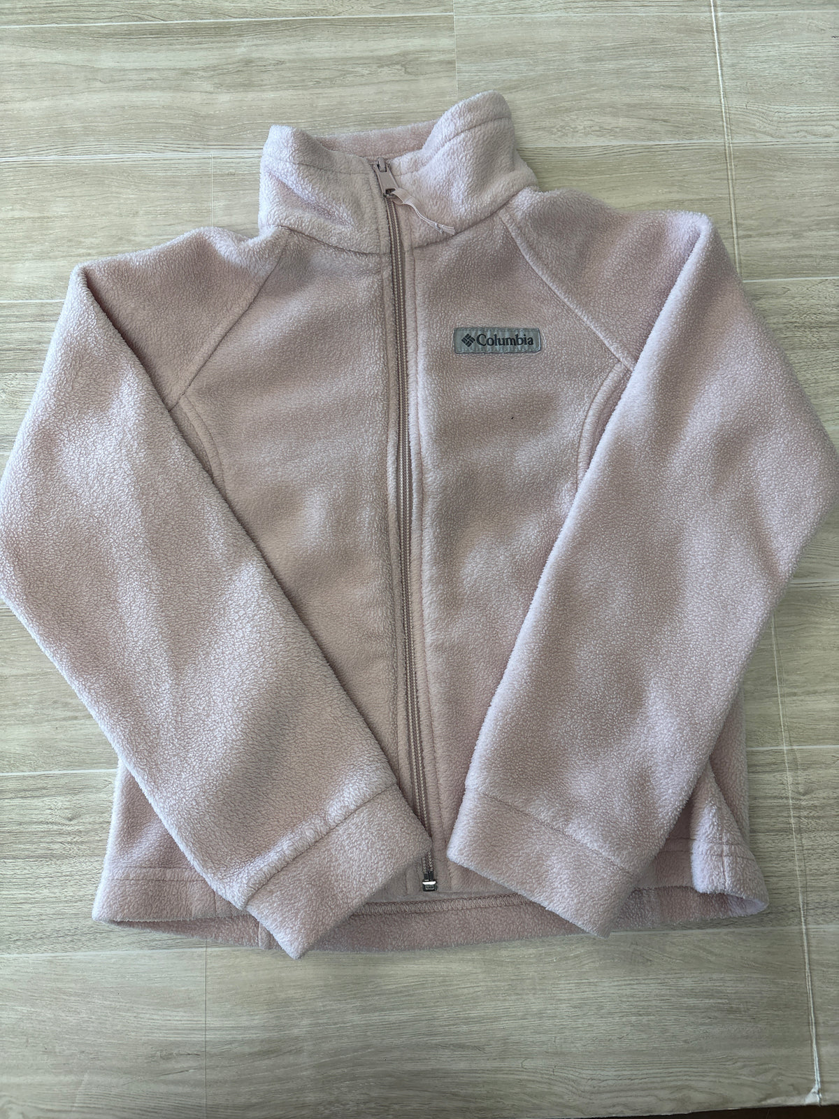 6x Light Pink Columbia Fleece Zip Up Jacket