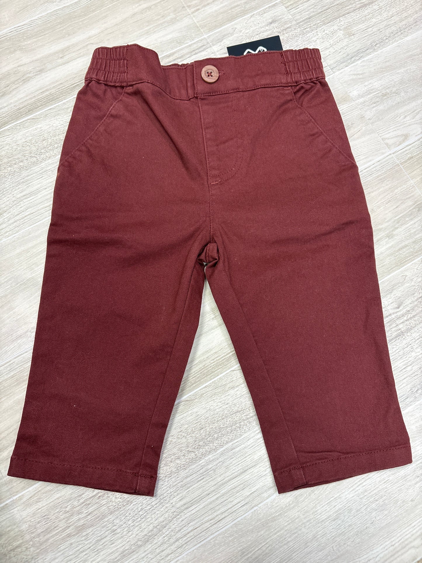 6-9m Dark Rust Pull On Dress Pants