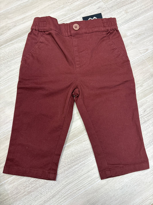 6-9m Dark Rust Pull On Dress Pants