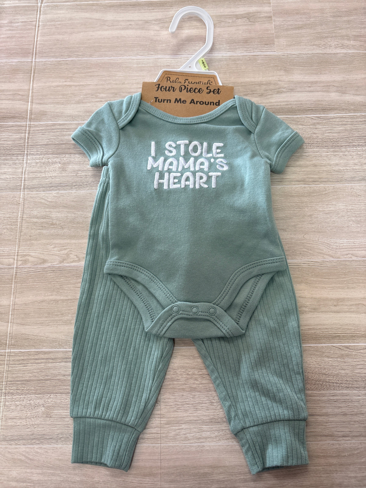 NWT 3m Sage I Stole Mamas Heart 4 Piece Set