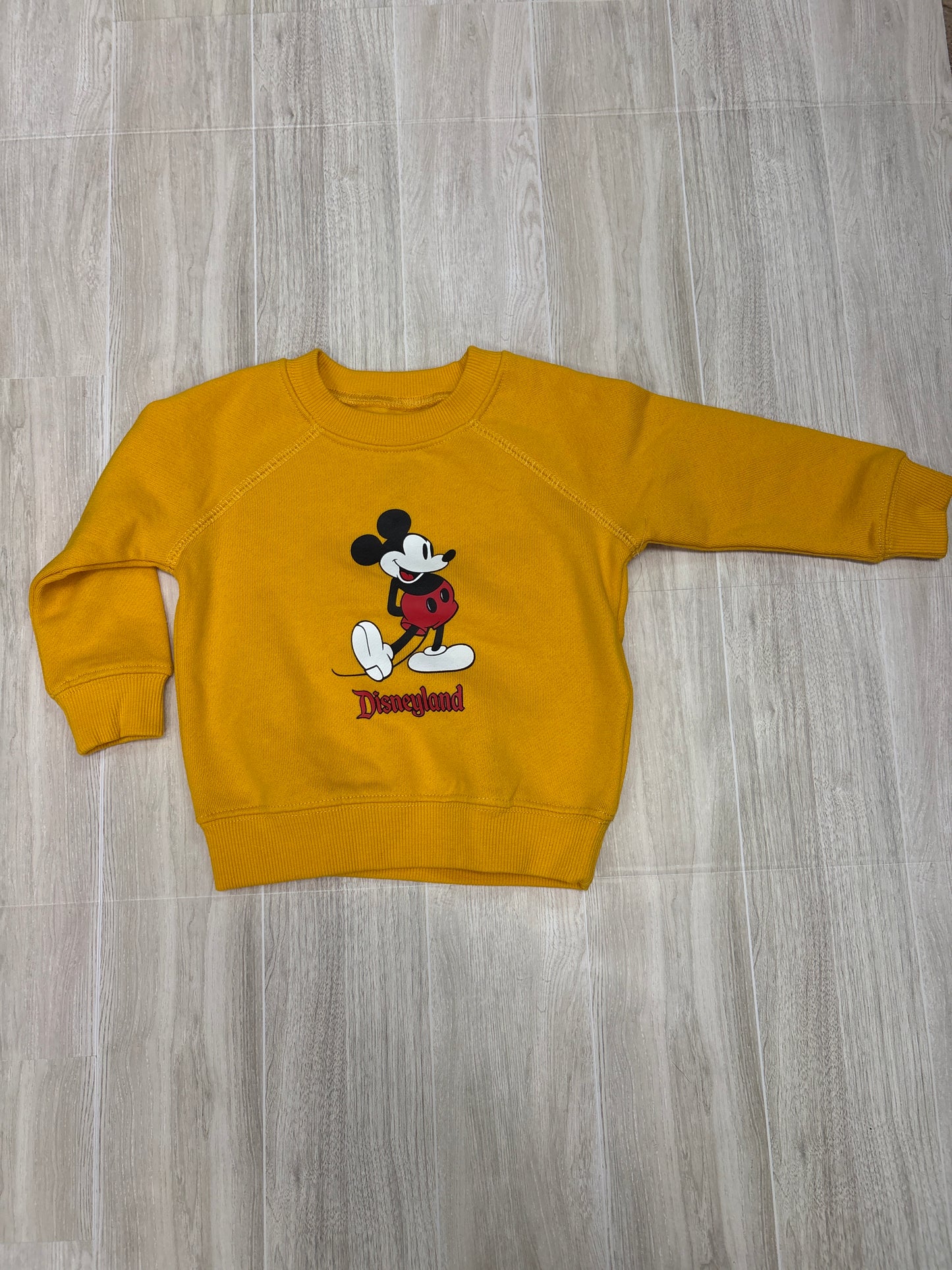 NWT 9-12m Disneyland Yellow Crewneck