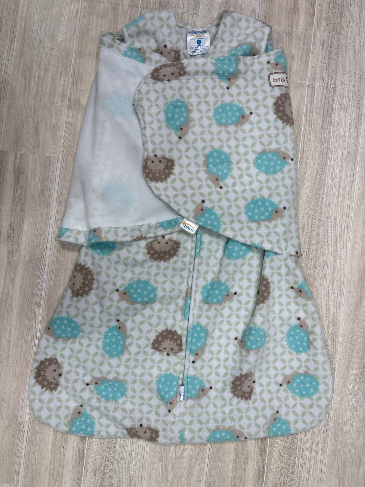 3-6m Halo Hedgehog Fleece Sleepsack Swaddle