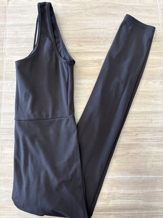Womens Small Black Cotton On Tank Athletic Jumpsuit