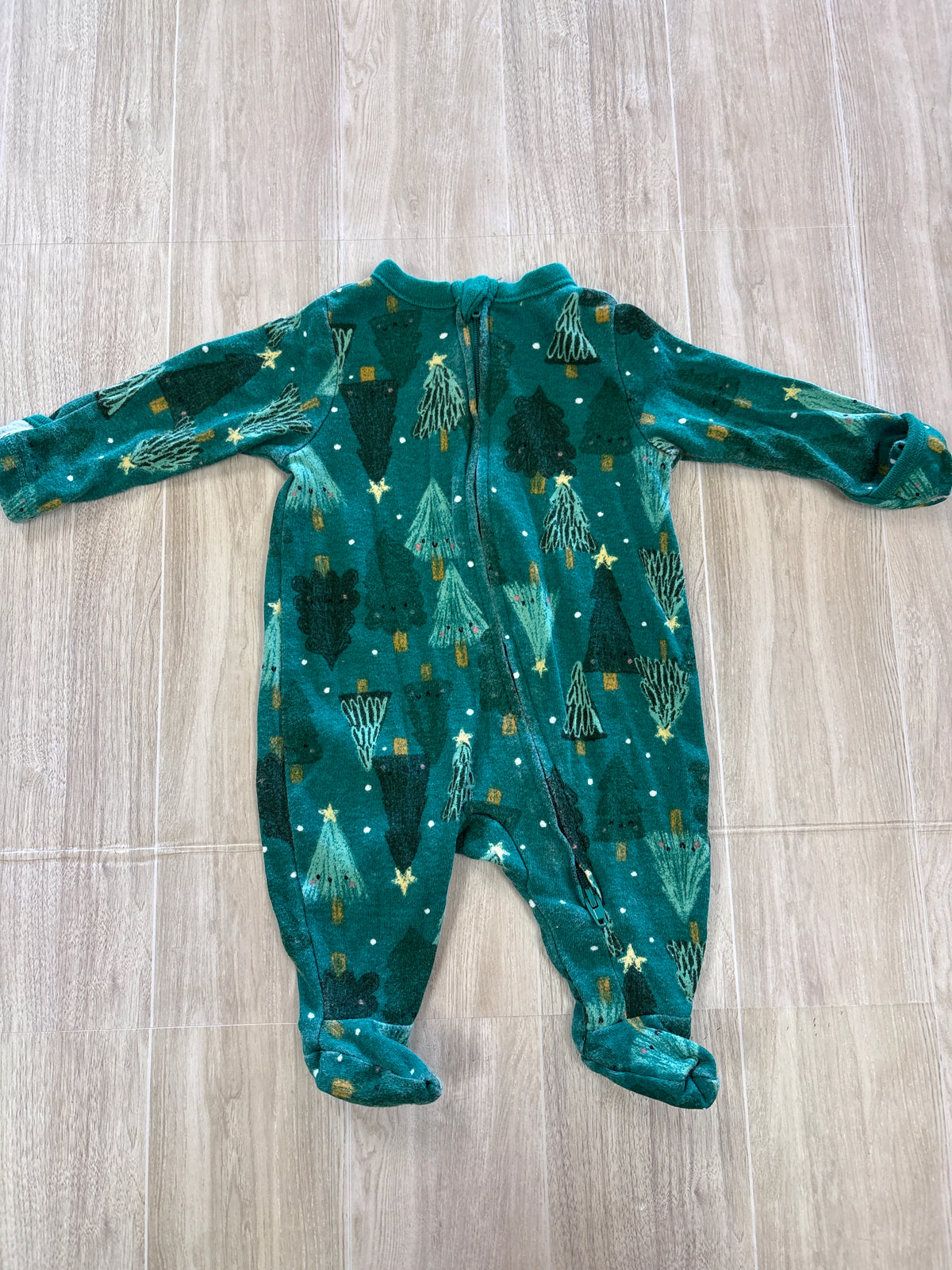 Newborn Green Trees Holiday Pajama