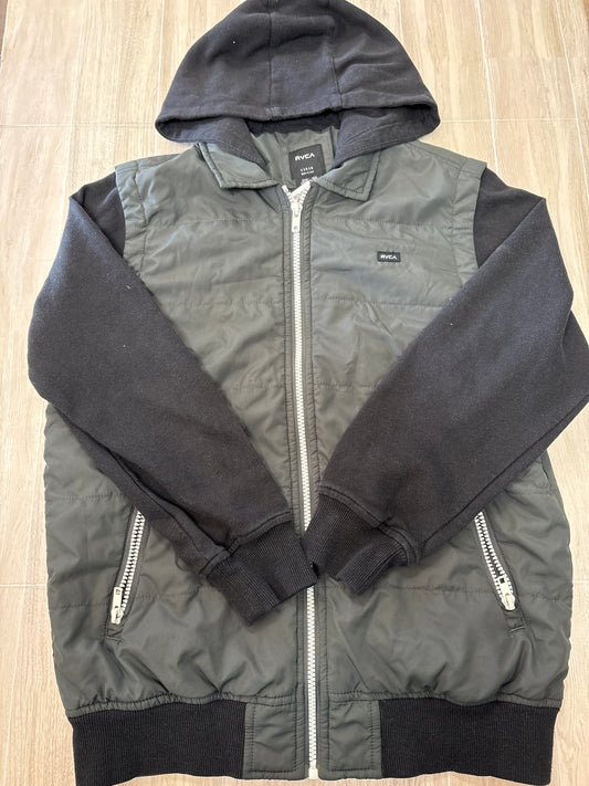 10/12 Stormy Grey Puffer Jacket With Hood