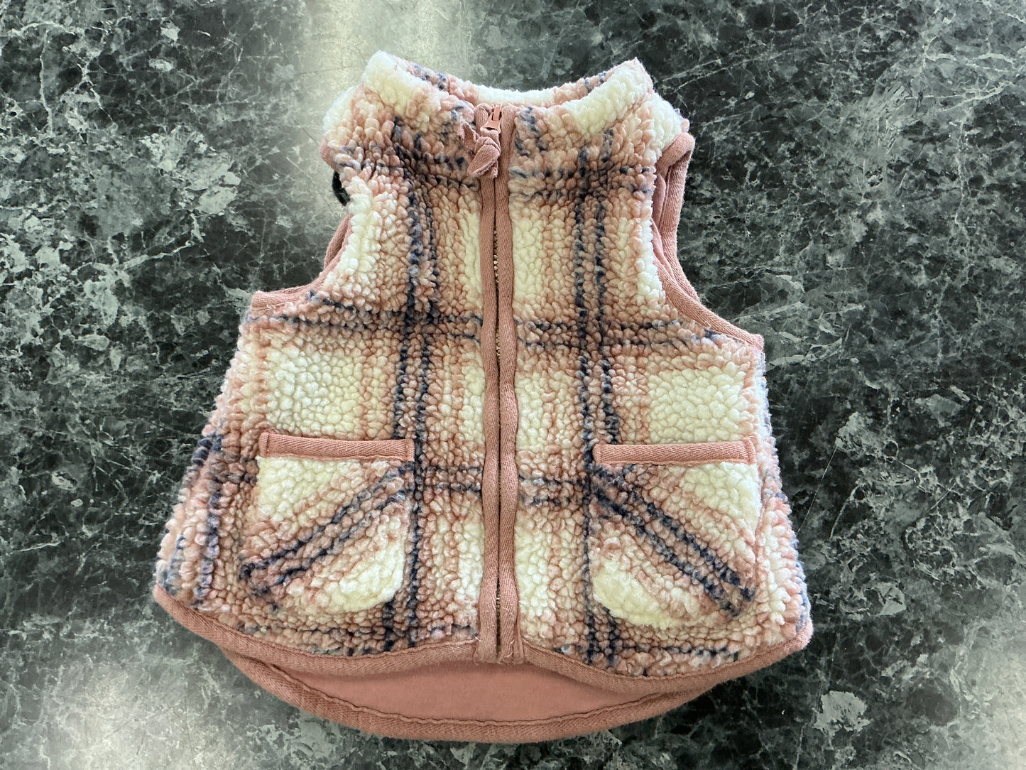 12m Plaid Sherpa Vest