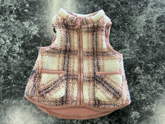 12m Plaid Sherpa Vest