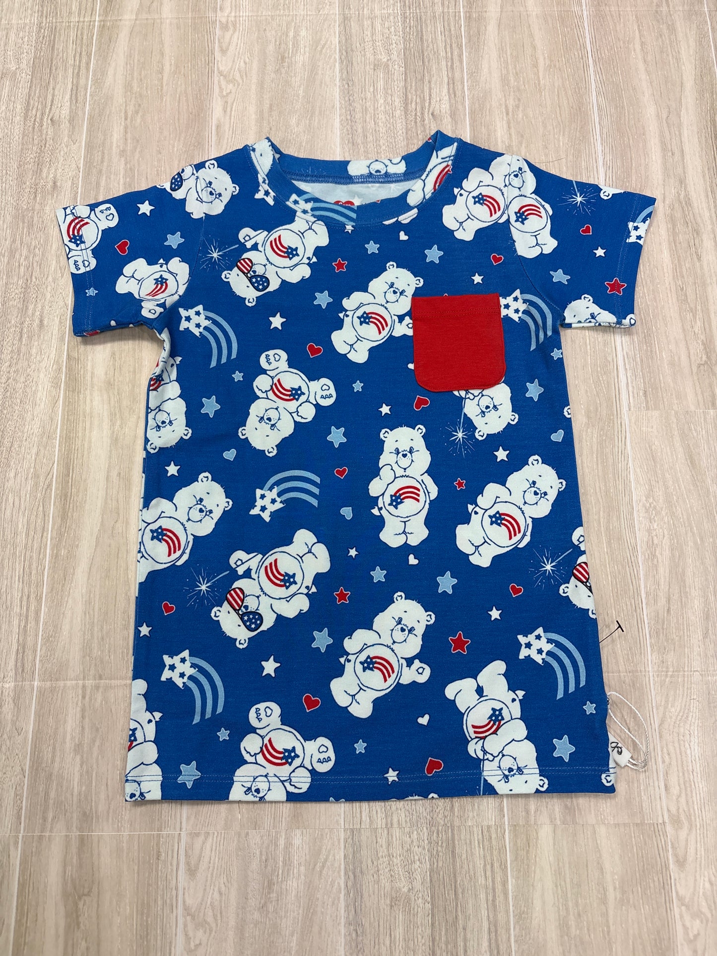 NWT 4T Care Bear Patriotic Pocket Shirt