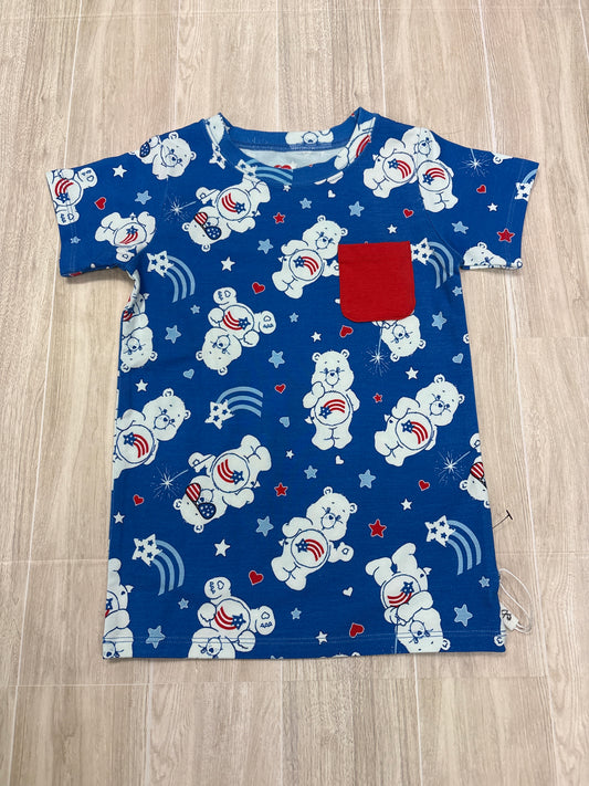 NWT 4T Care Bear Patriotic Pocket Shirt