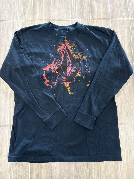 10/12 Volcom Black Graphic Long Sleeve