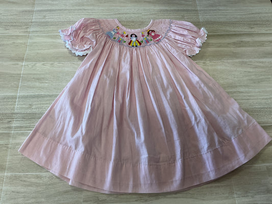 6m Princess Pink Stitched Babydoll Dress