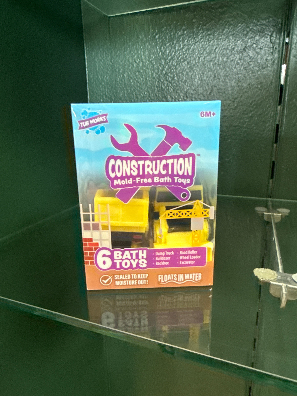 NEW Tub Works - Mold Free Bath Toys - Construction 6 Pack