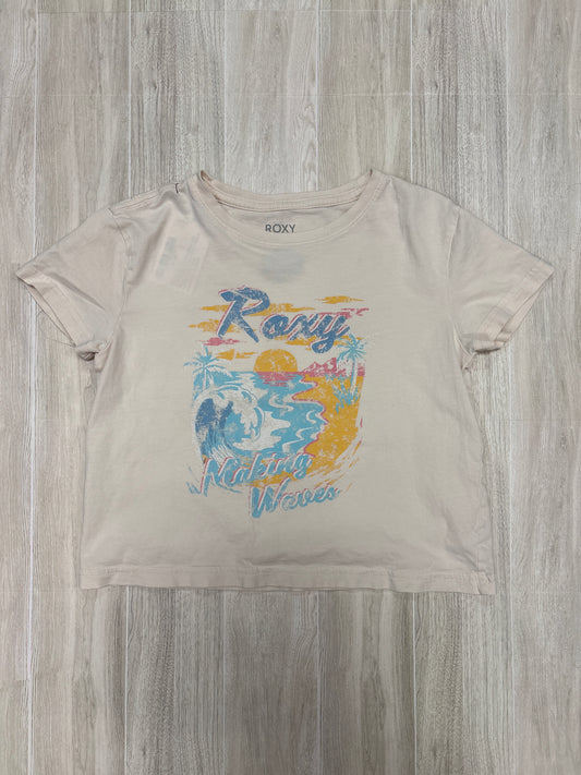 7 Roxy Light Peach Graphic Tee