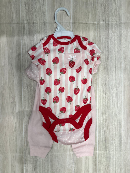 NWT 0-3m Strawberry 3-Piece Set